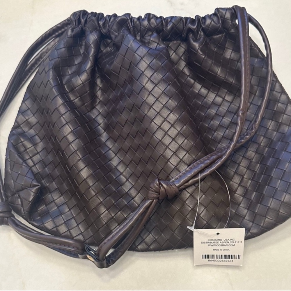 NWT. Cos Bar brown woven purse. Never used/ with tags.